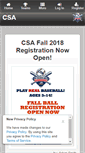 Mobile Screenshot of playcsaball.com