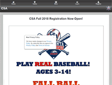 Tablet Screenshot of playcsaball.com